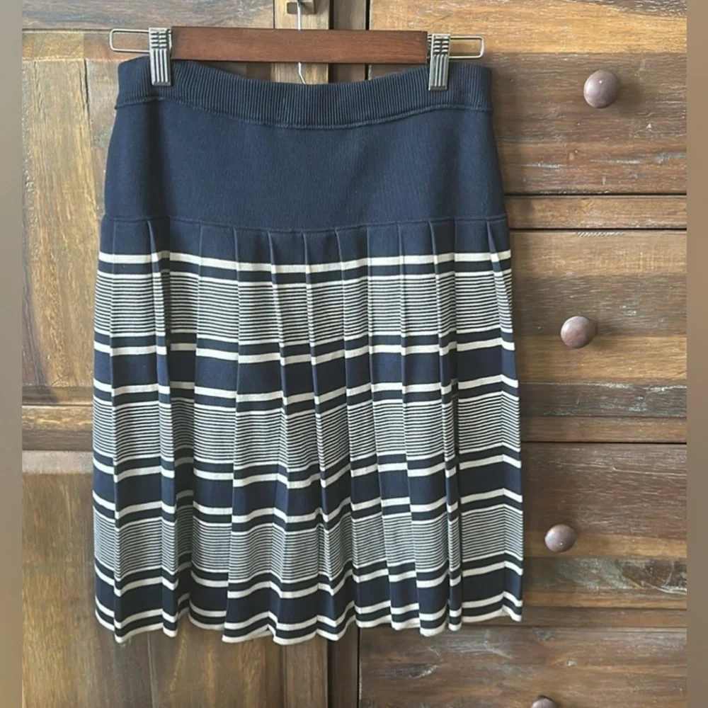 Tory Burch Pleaded Knit Midi Skirt - Picture 2 of 3